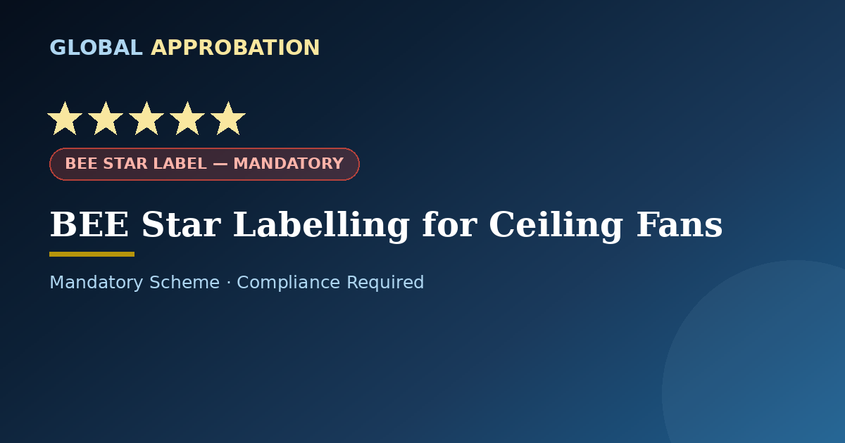 BEE Star Label for Ceiling Fans