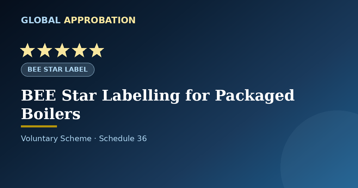 BEE Star Label for Packaged Boilers in India