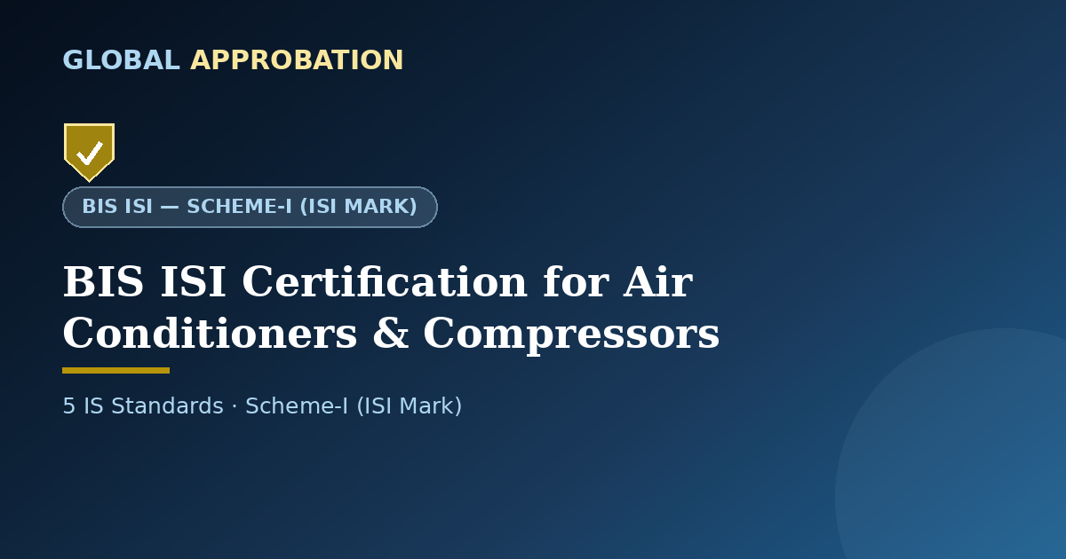 BIS ISI Certification for Air Conditioners & Compressors